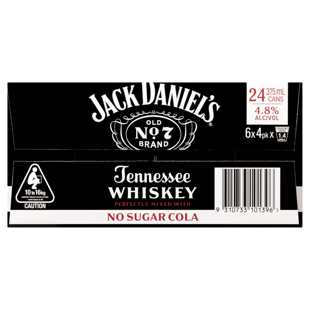 Buy Jack Daniels & No Sugar Cola Can 375mL Online