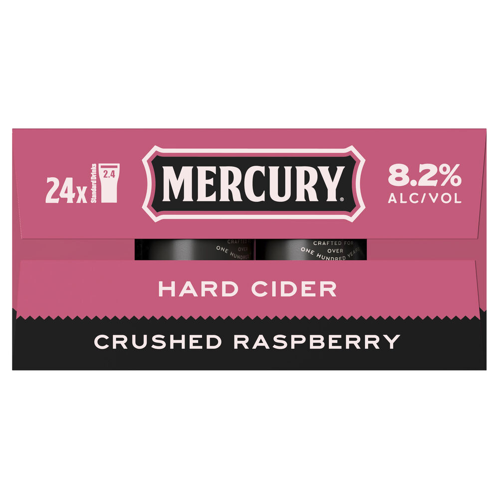Buy Mercury Hard Cider Crushed Raspberry Can 375mL Online