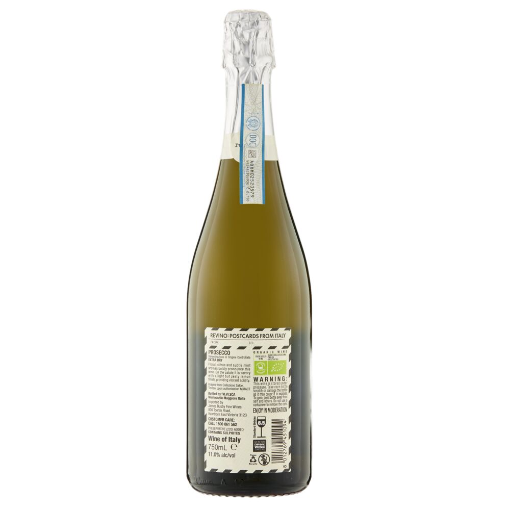 Buy Postcards from Italy Prosecco DOC Organic 750mL Online