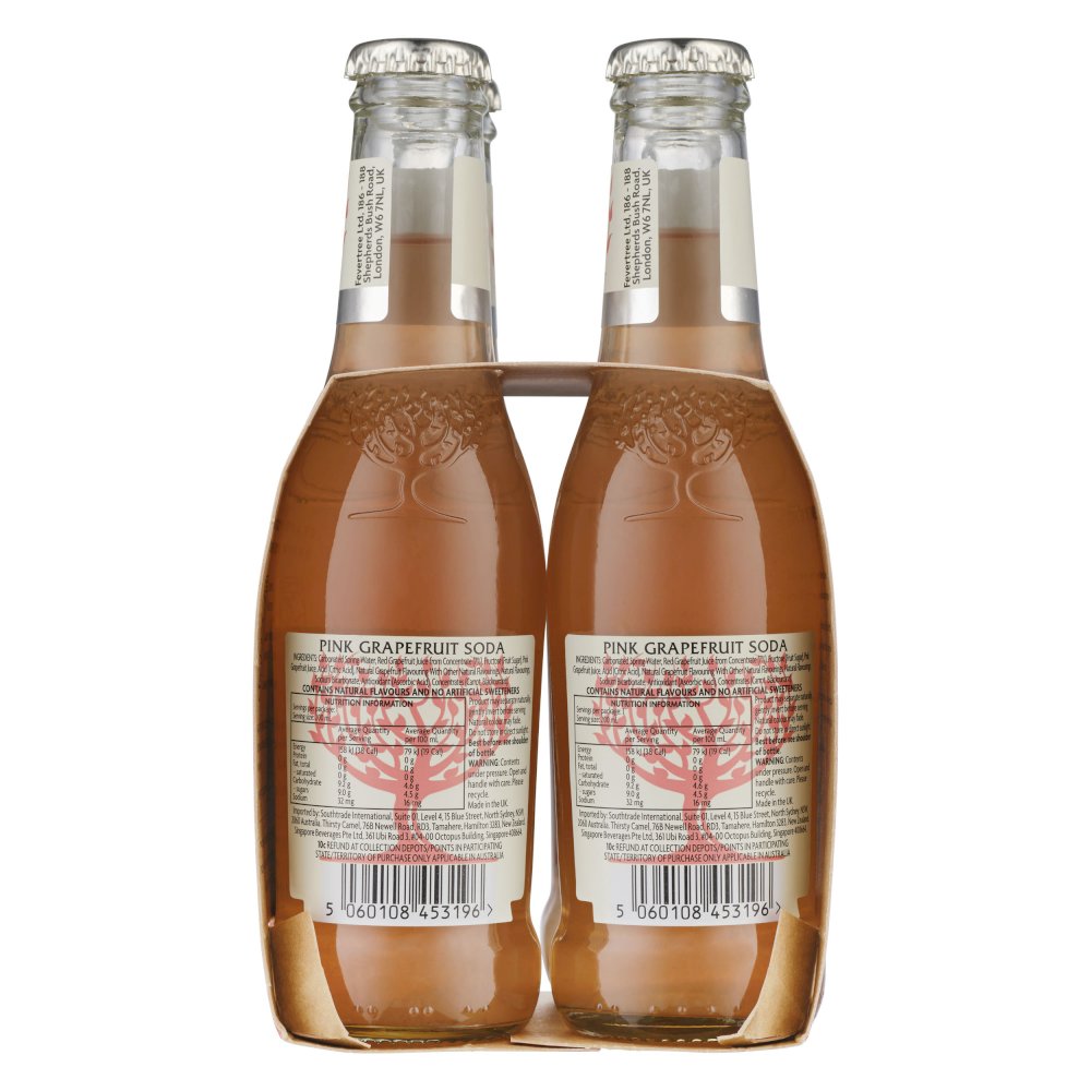 Fever Tree Pink Grapefruit Soda 200mL Liquorland