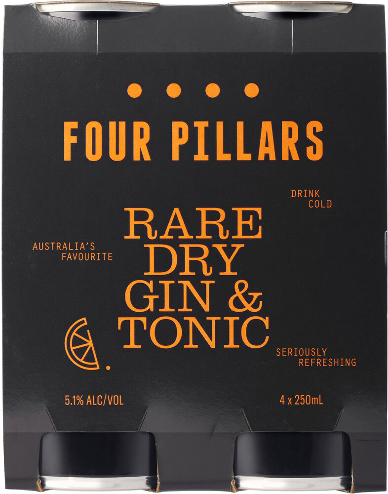 Buy Four Pillars Rare Dry Gin & Tonic Can 250mL Online