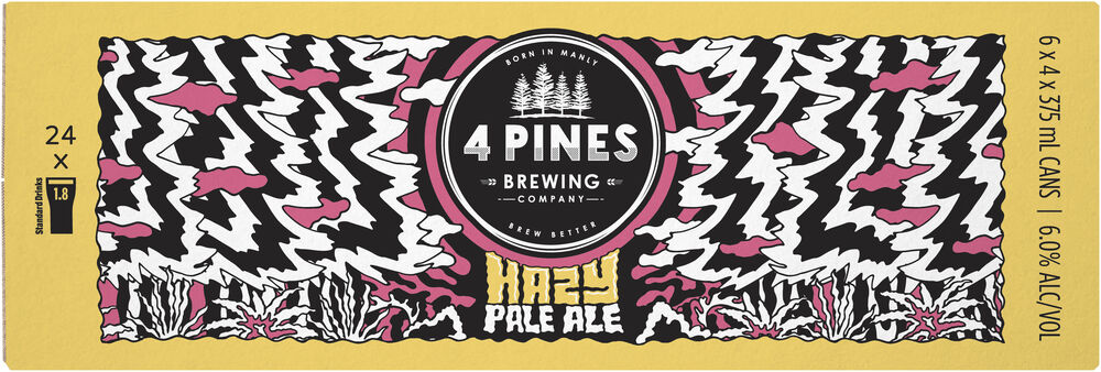 4 Pines Brewing Hazy Pale Ale Can 375mL Liquorland