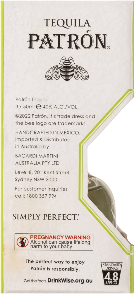 Patron Tequila 3 X 50mL Gift Pack Liquorland