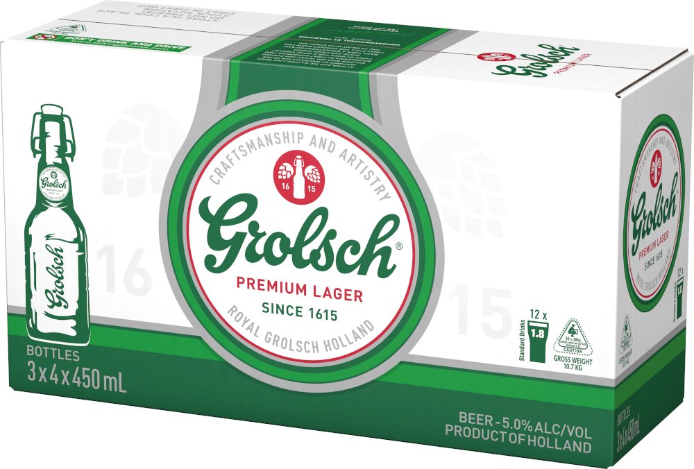 Grolsch Premium Lager Swing Top Bottle 450mL First Choice Liquor Market