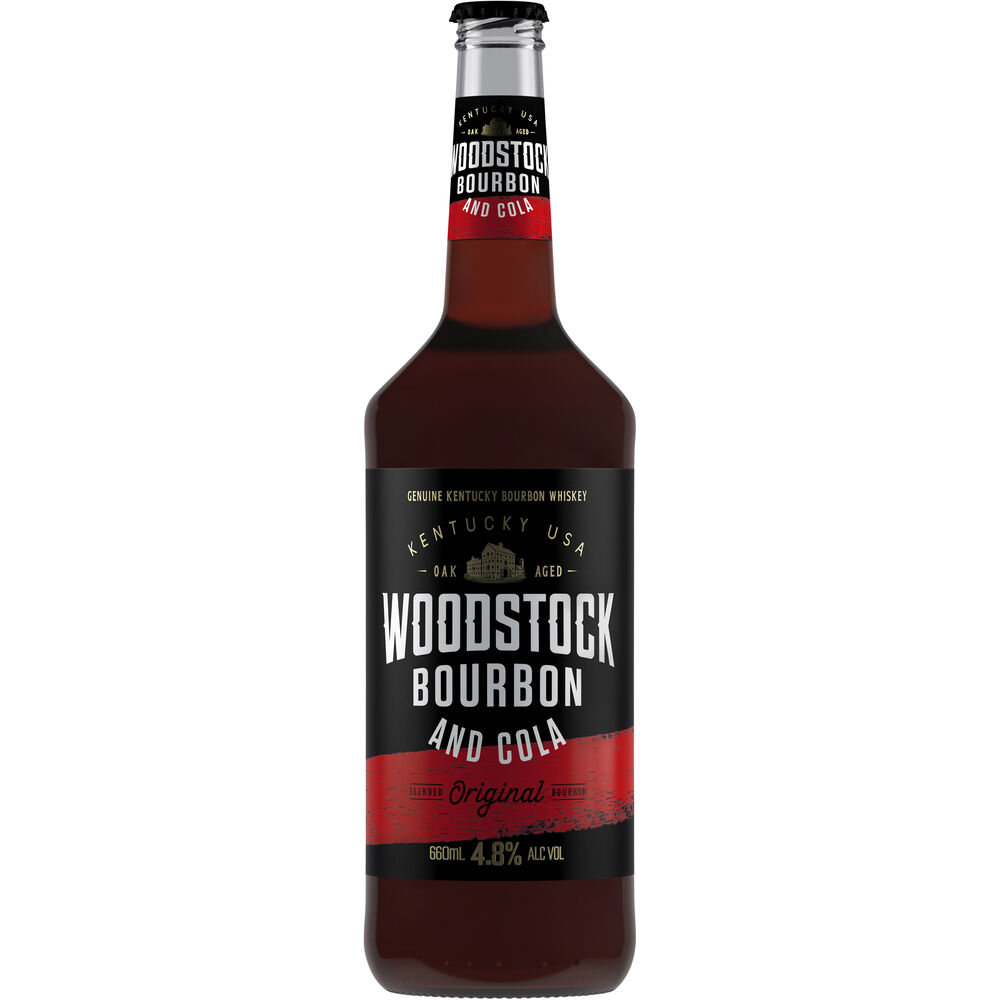 Woodstock Bourbon & Cola Bottle 660mL First Choice Liquor Market