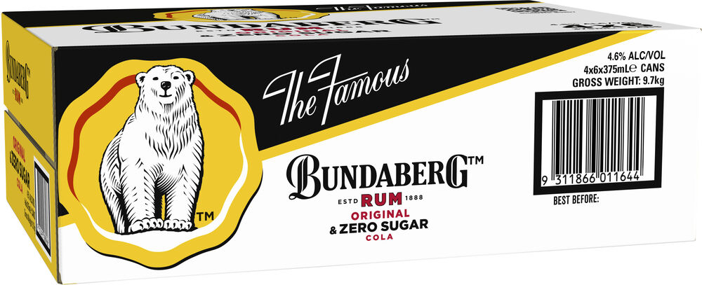 Bundaberg Zero Sugar & Cola Can 375mL First Choice Liquor Market