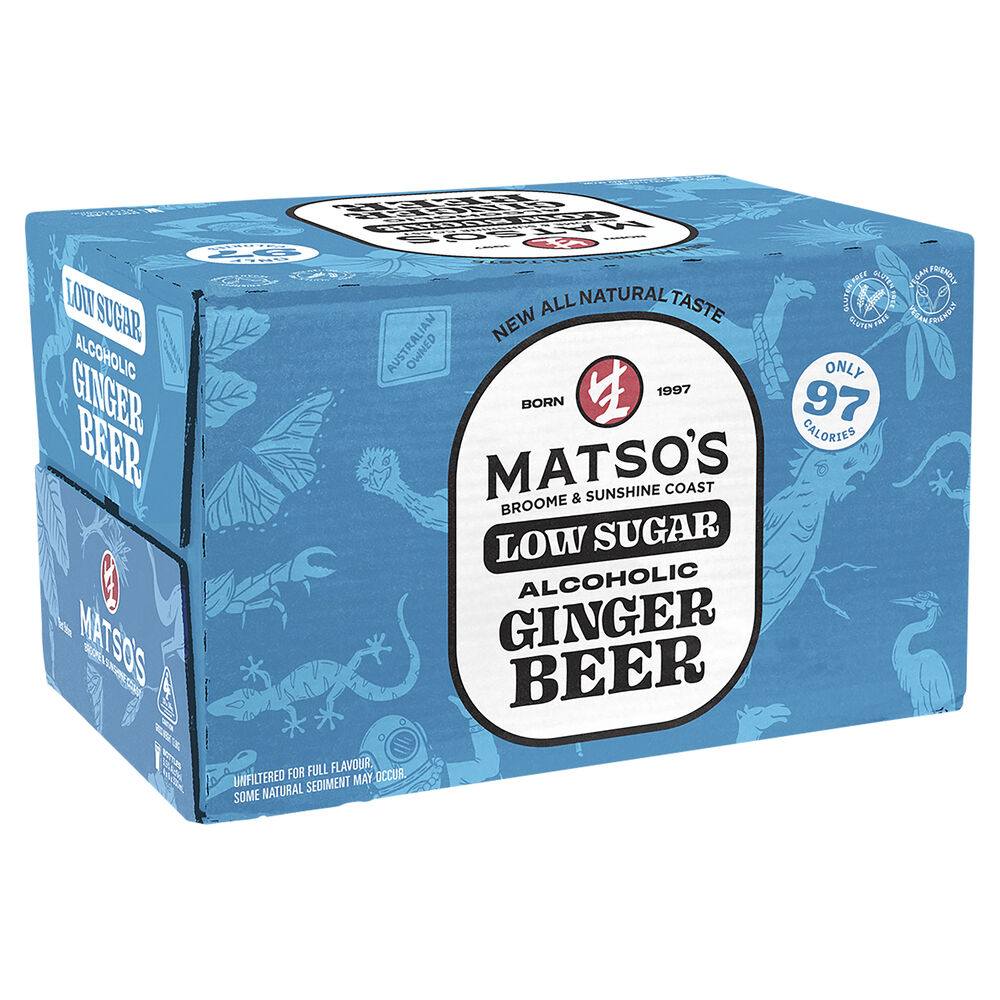 Matso Ginger R Matso's Low Sugar Ginger Beer Bottle 330mL | Liquorland