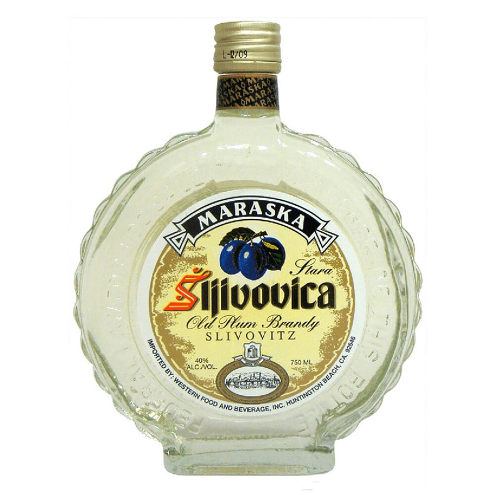 Maraska Sljivovica Plum Brandy Round 750mL Wholesale Liquor Connection maraska-sljivovica-plum-brandy-round-750ml-wholesale-liquor-connection
