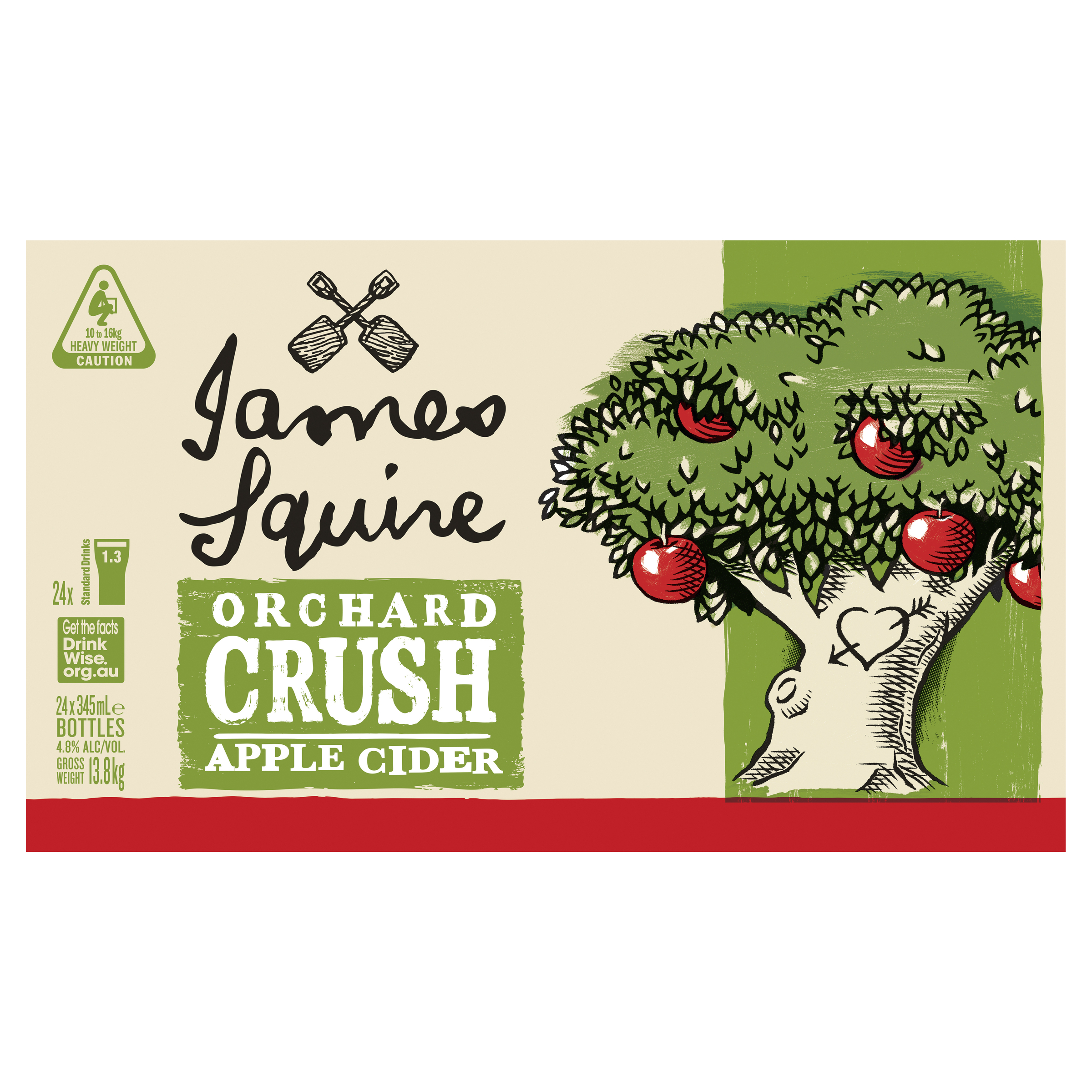 James Squire Orchard Crush Apple Cider Bottle 345mL First Choice