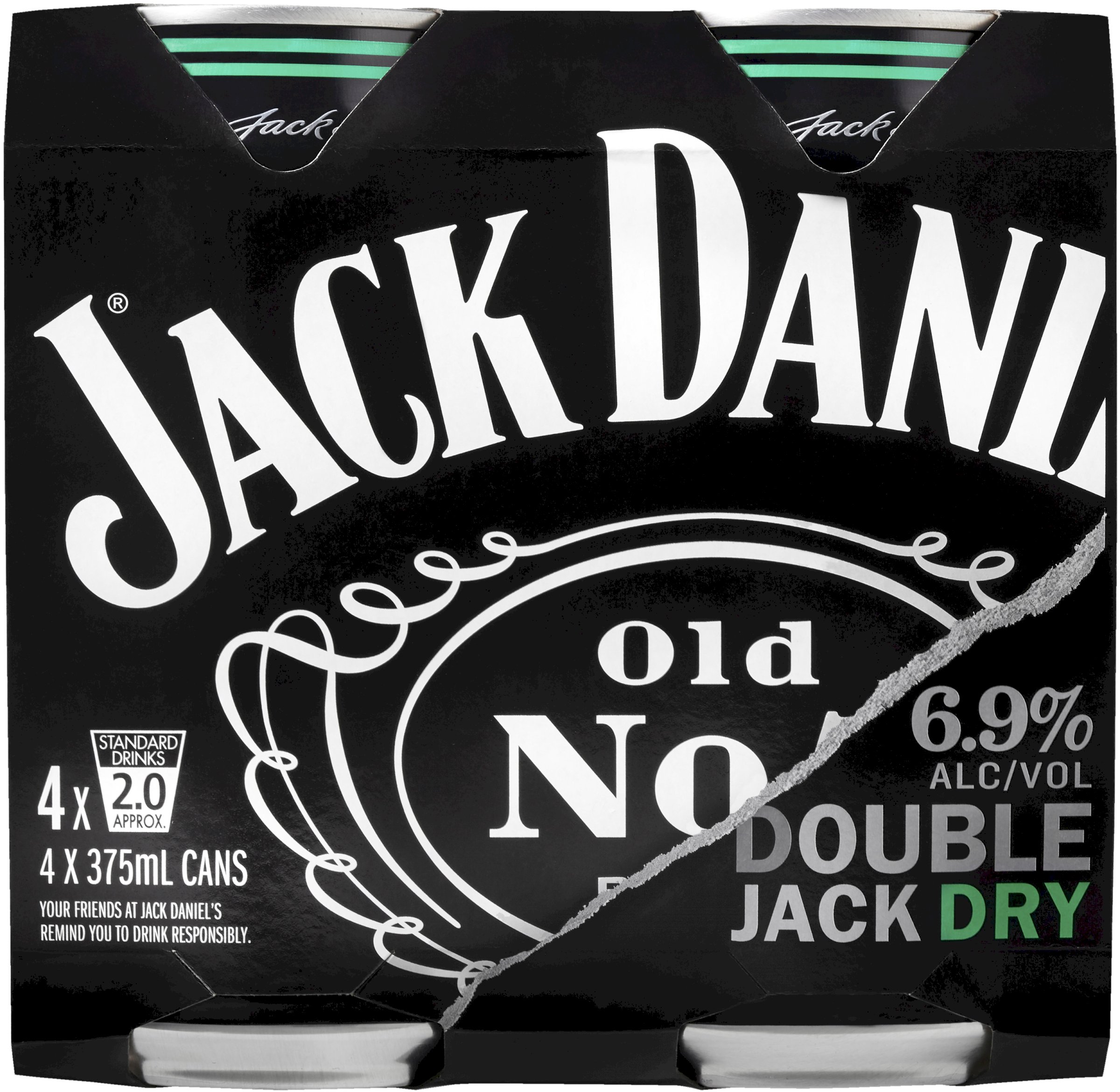 Jack Daniels Double Jack Dry Can 375mL Liquorland