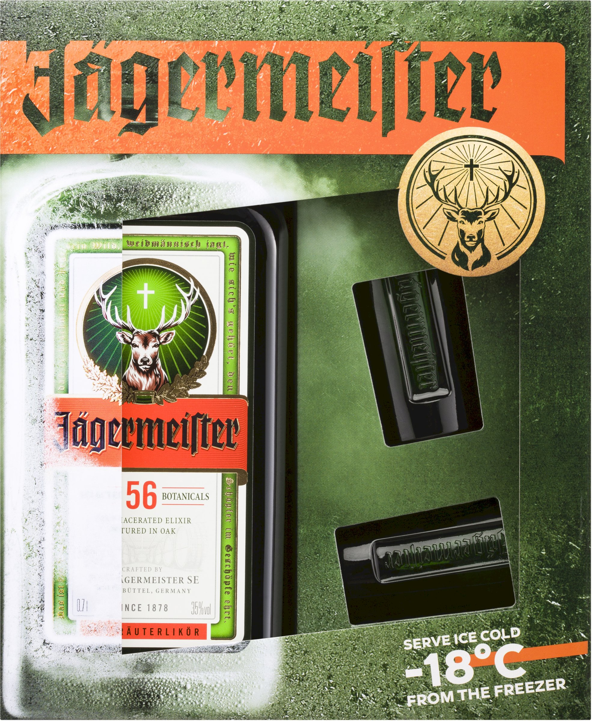 Jagermeister 700mL & Retro Hip Flask Gift Pack Liquorland