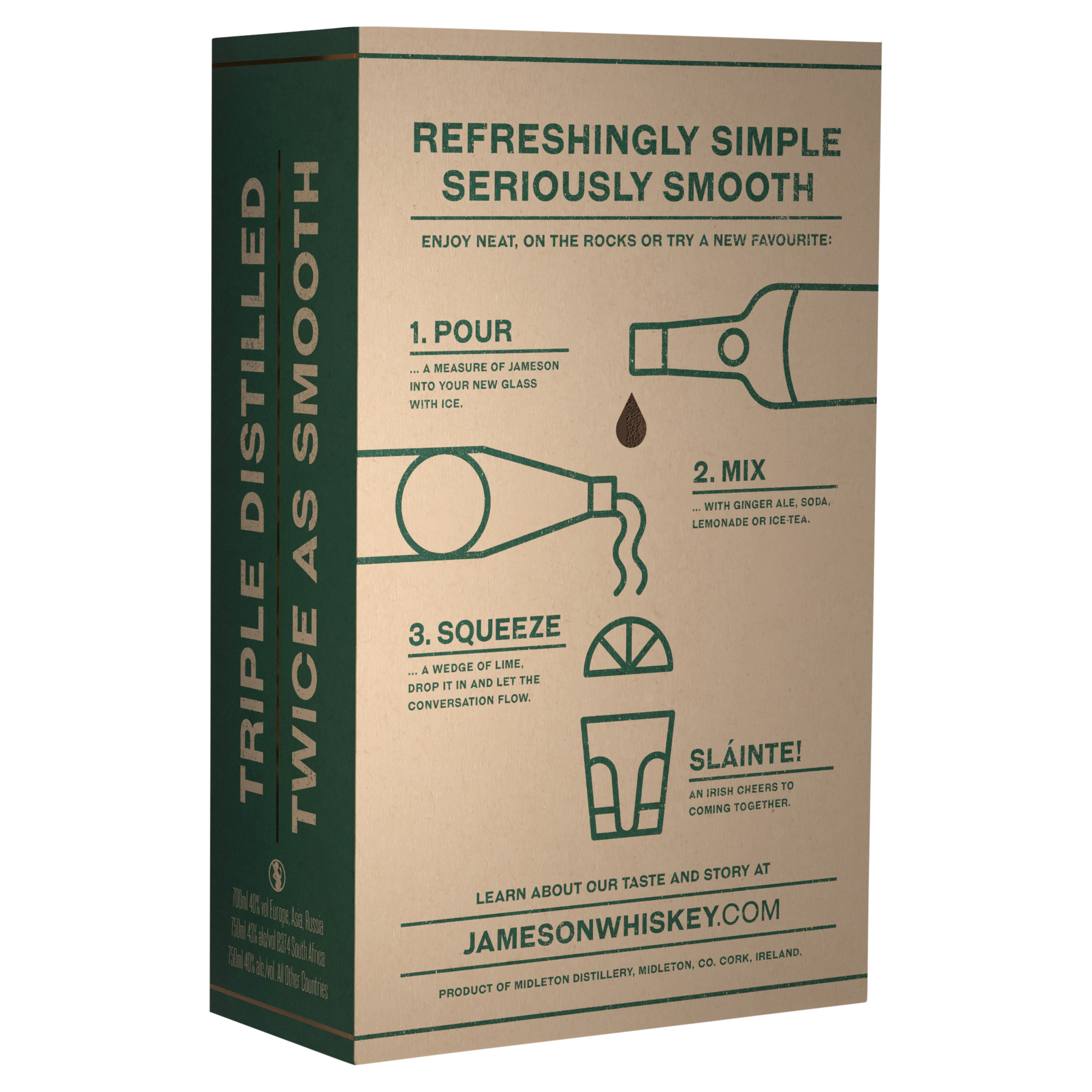 Jameson Irish Whiskey 700mL & Highball Glass PK Liquorland