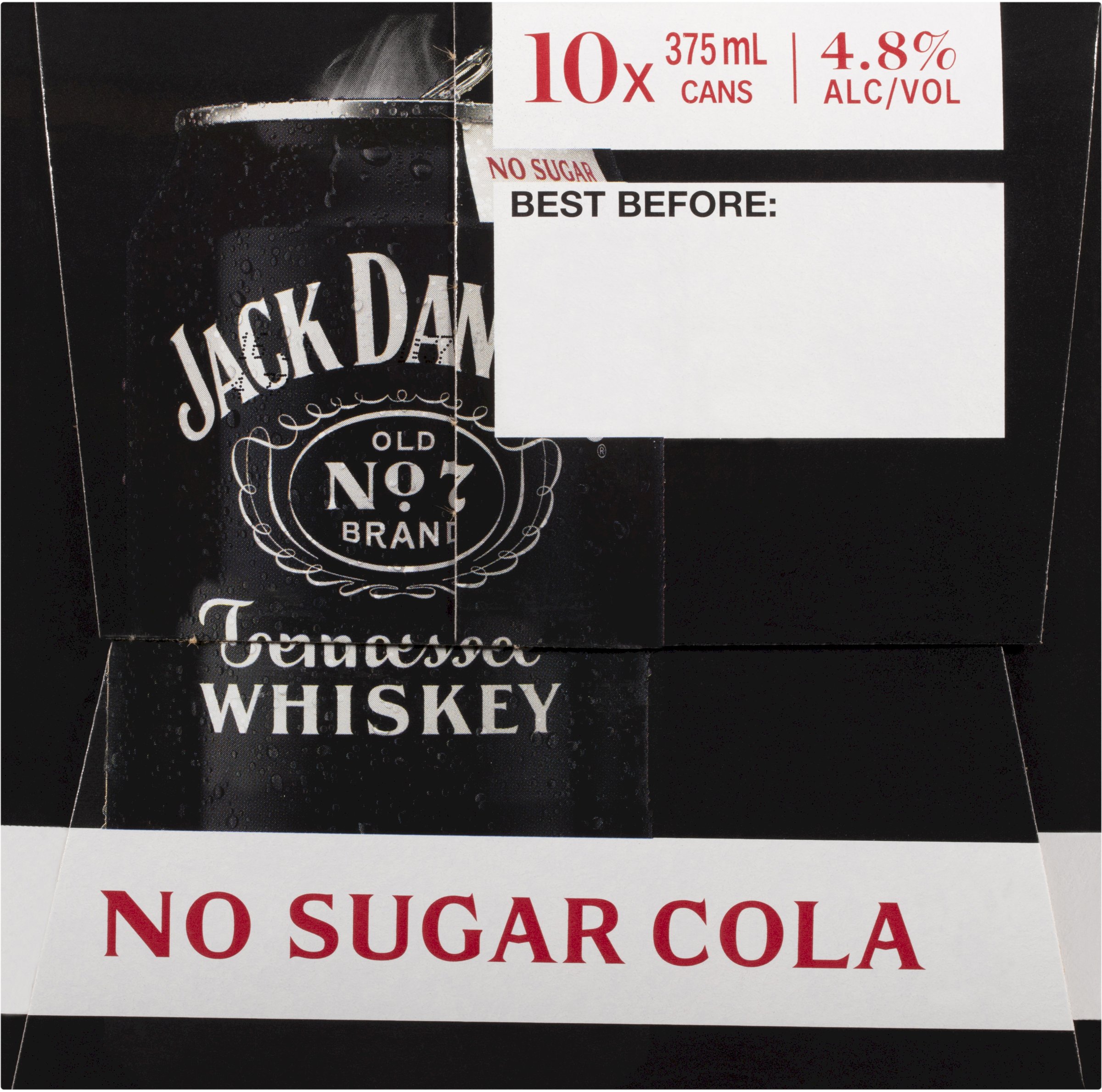 Buy Jack Daniels & No Sugar Cola Can (10 pack) 375mL Online