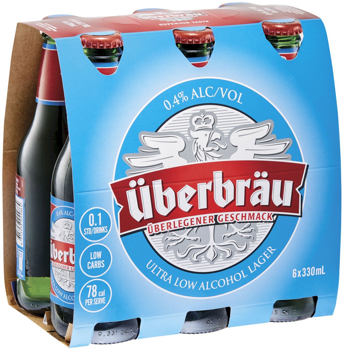 Uberbrau Ultra Low Alcohol Lager 330mL First Choice Liquor
