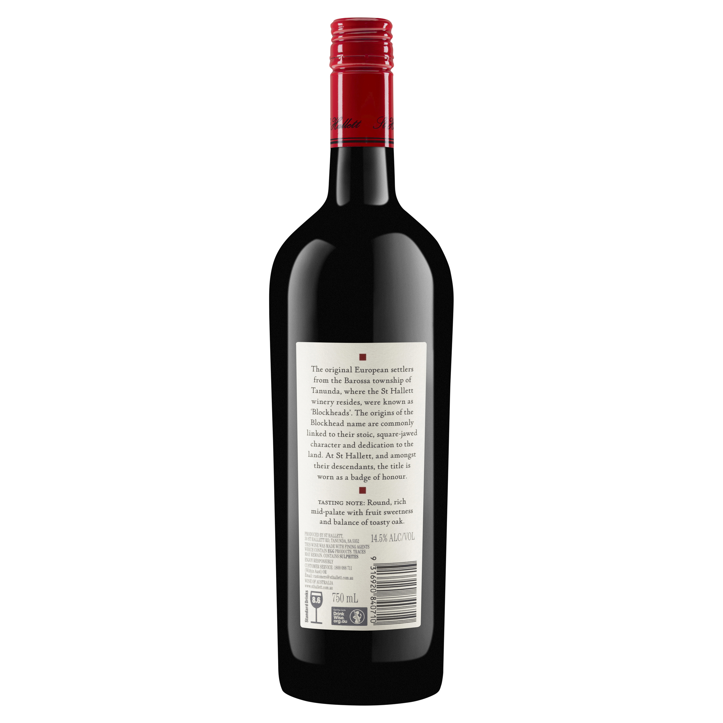 St Hallett Blockhead Shiraz 750mL First Choice Liquor Market