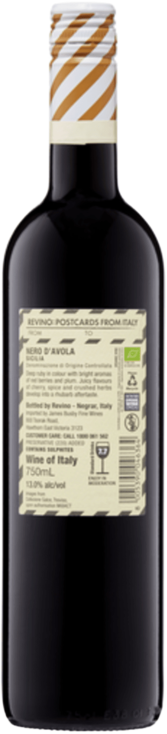 Postcards from Italy Organic Nero D'Avola 750mL First Choice Liquor Market