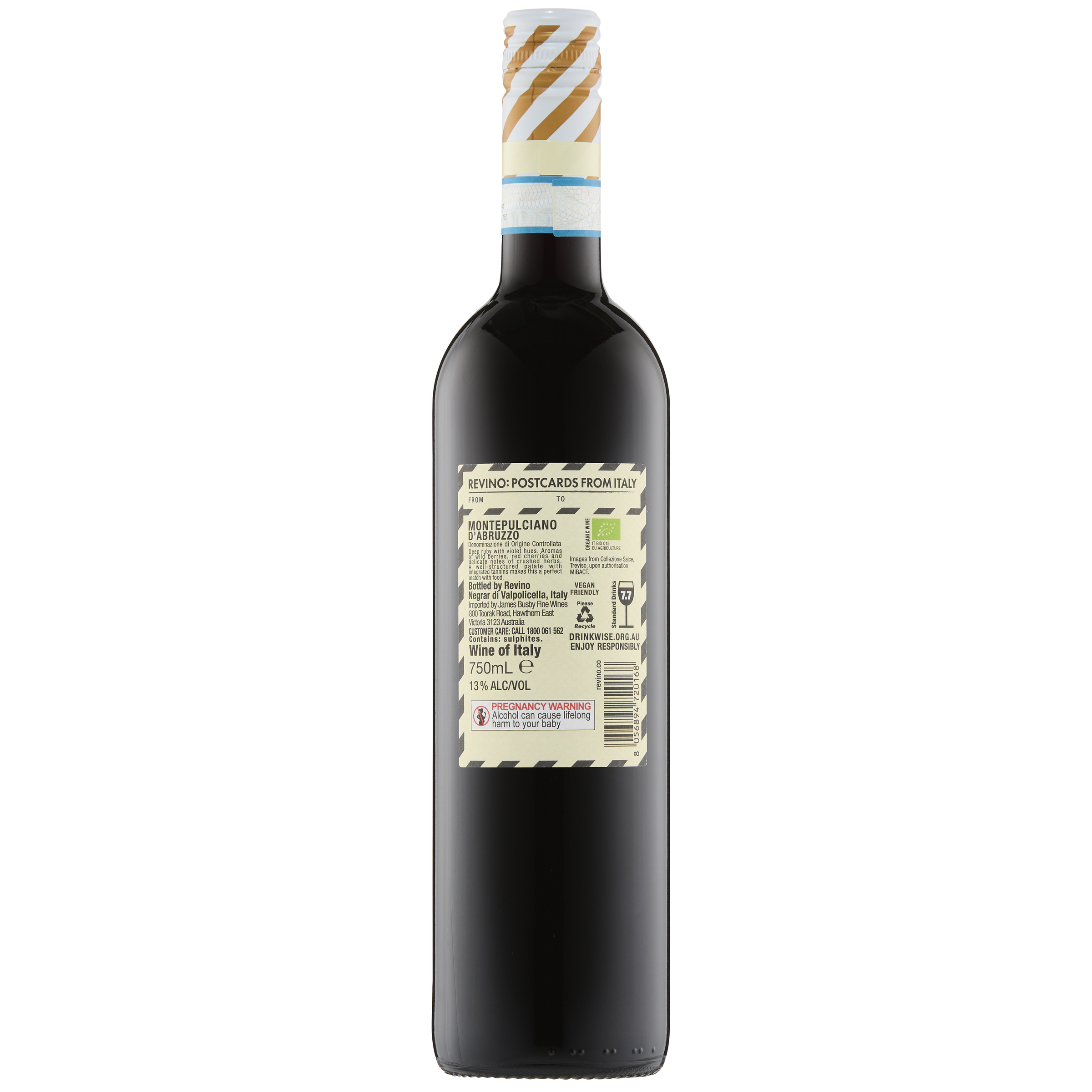 Buy Postcards from Italy Organic Montepulciano 750mL Online