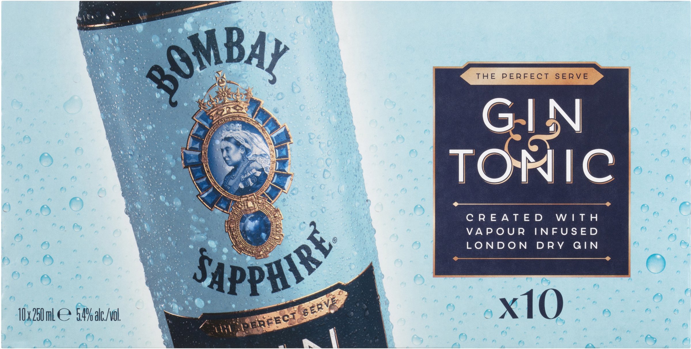 Buy Bombay Sapphire Gin & Tonic 250ml (10PK) Online