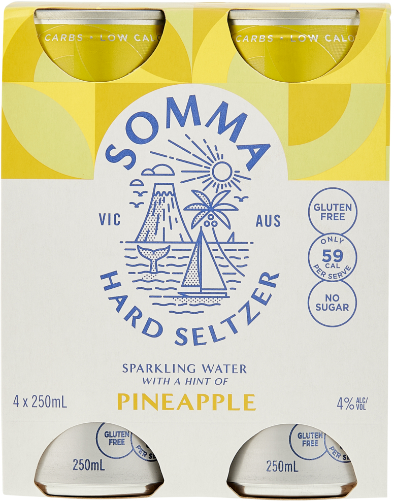 SOMMA Pineapple Alcoholic Seltzer Can 250mL First Choice Liquor Market