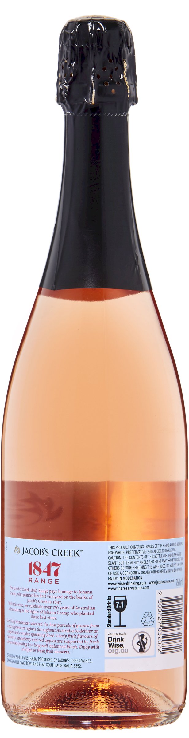 Jacob's Creek 1847 Sparkling Rose 750ml First Choice Liquor