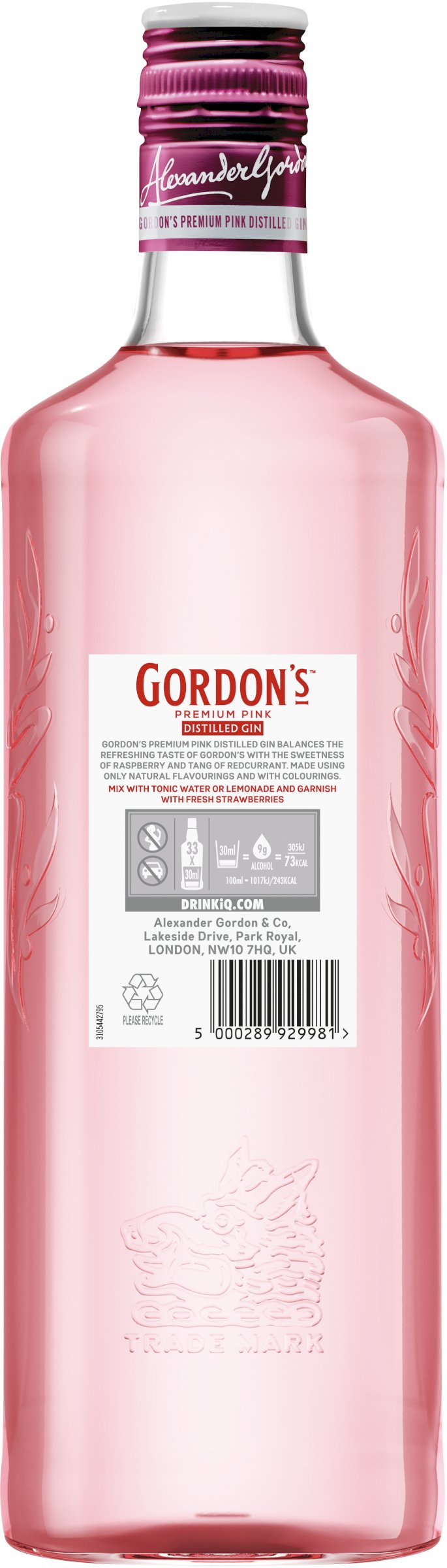 Buy Gordons Pink Gin 1000mL Online