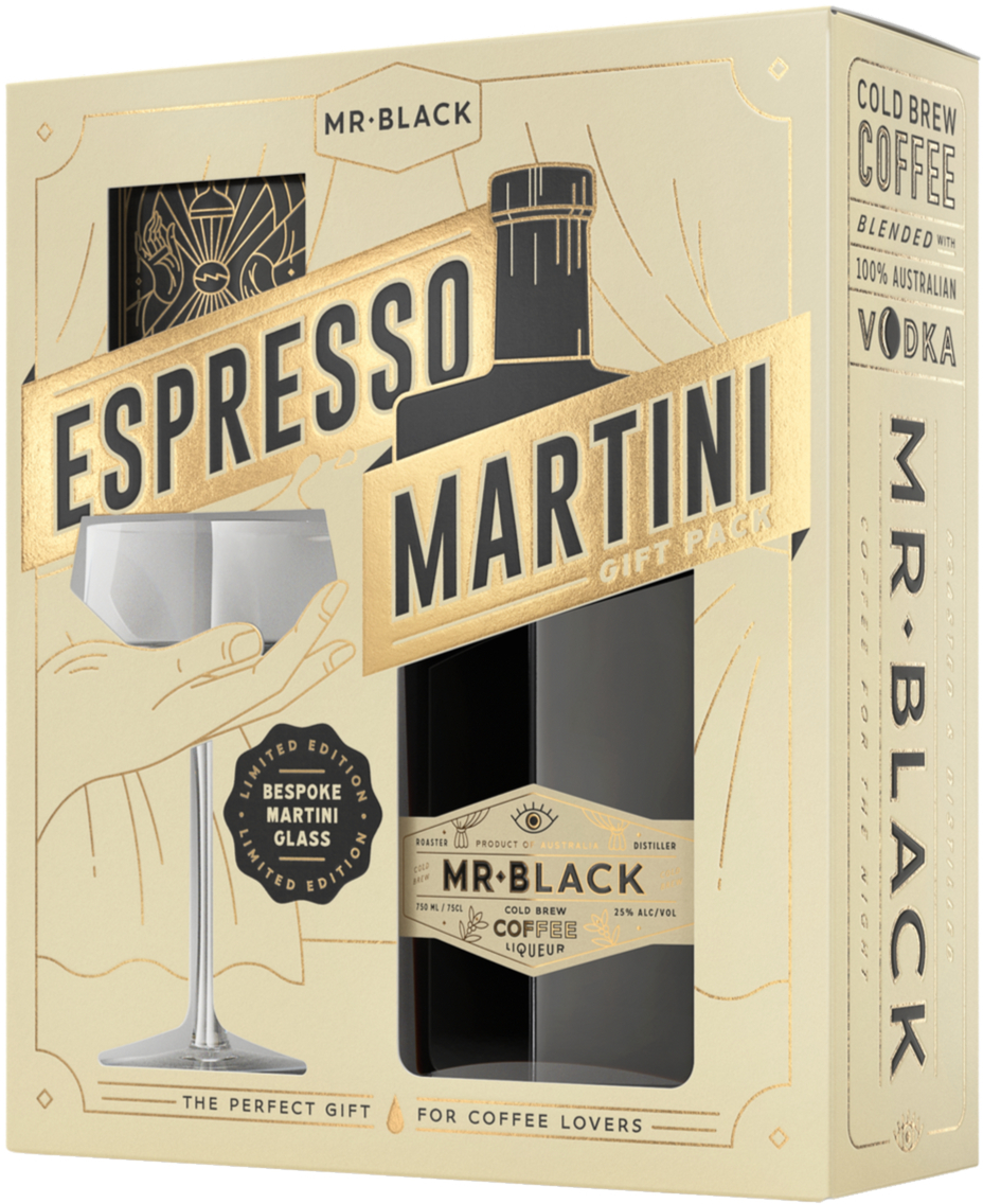 Mr Black Espresso Martini 500mL & Glass Pack Liquorland