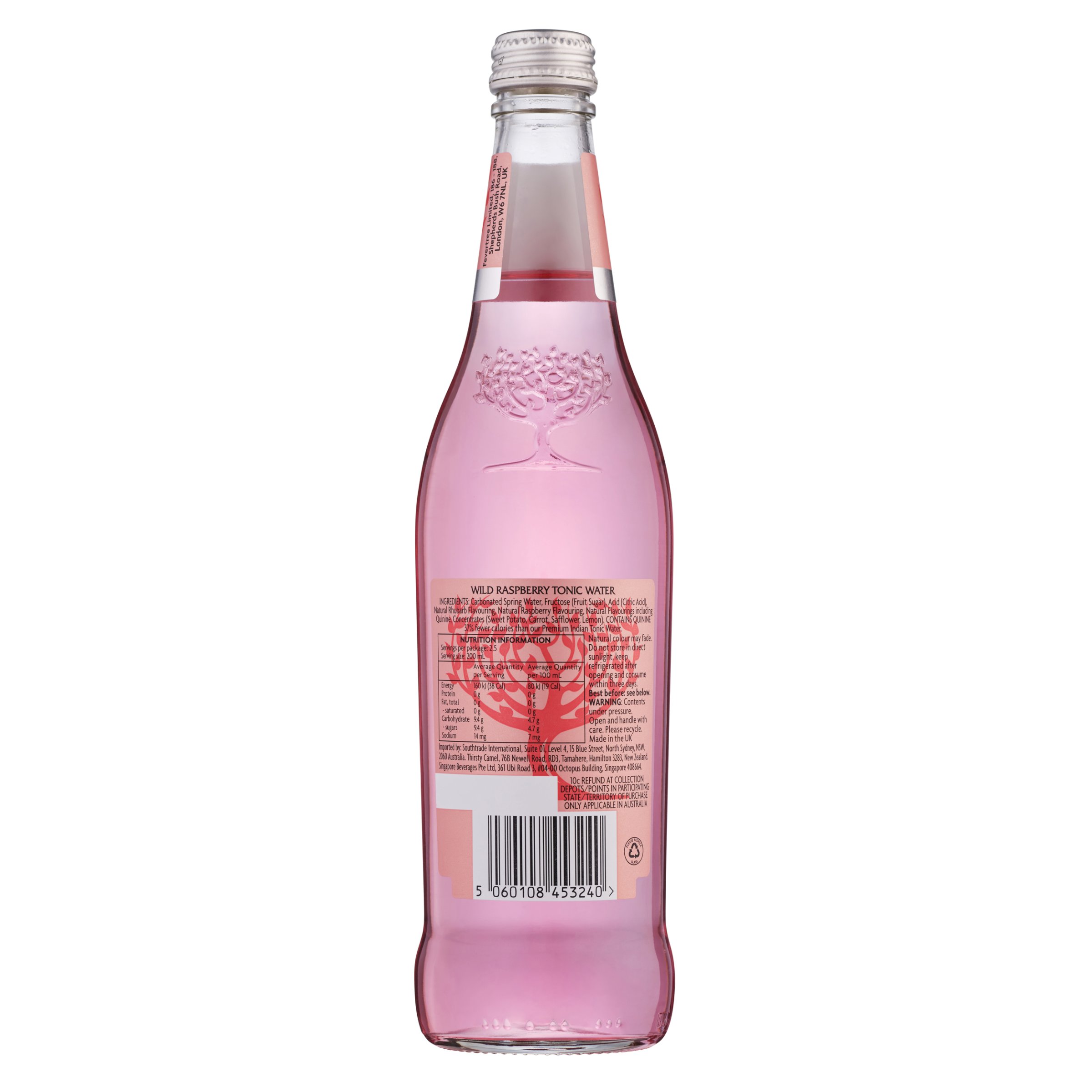 Fever Tree Raspberry Fever Tree Wild Raspberry Tonic Bottle 500mL | Liquorland