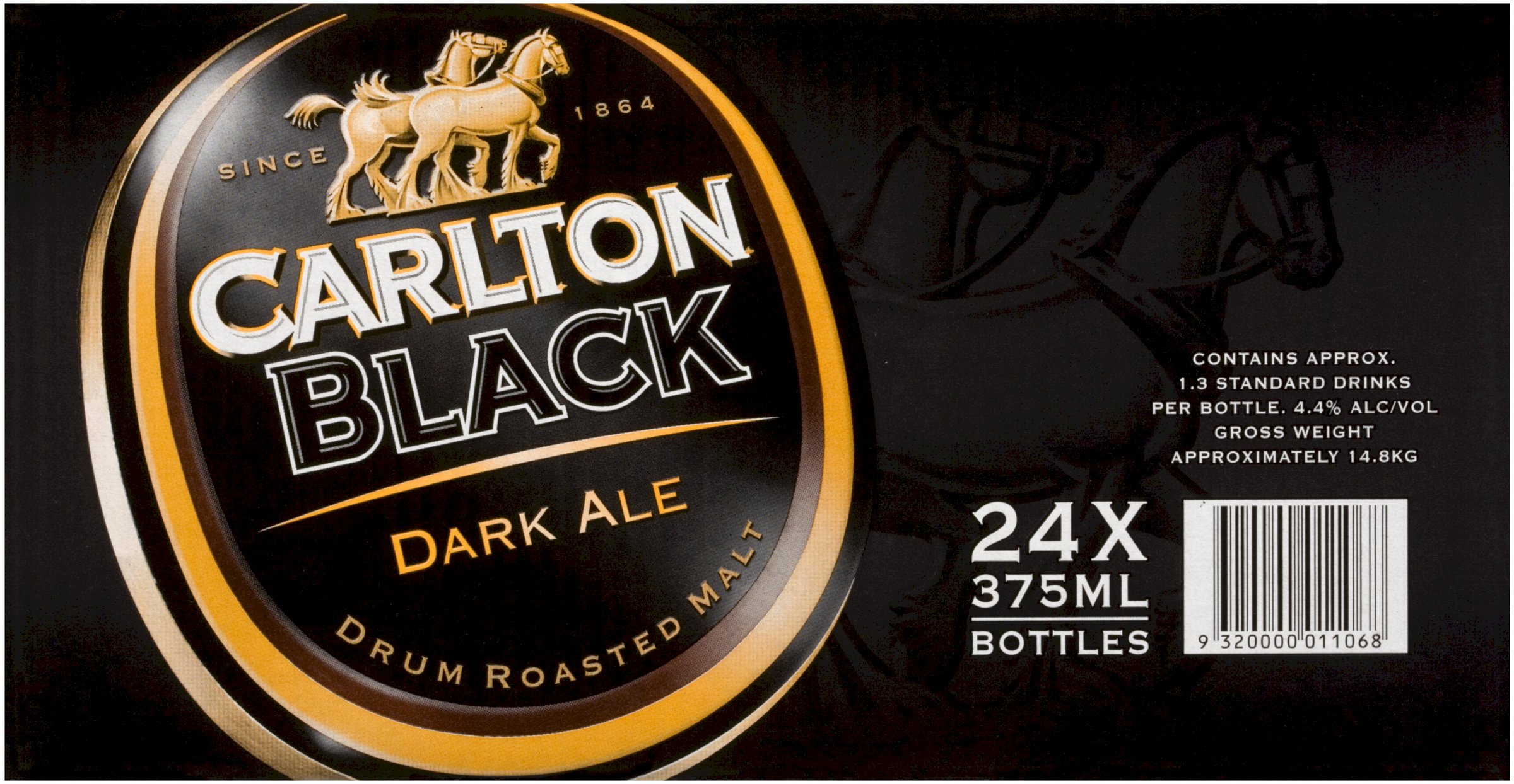 Carlton Black Dark Ale Bottle 375mL