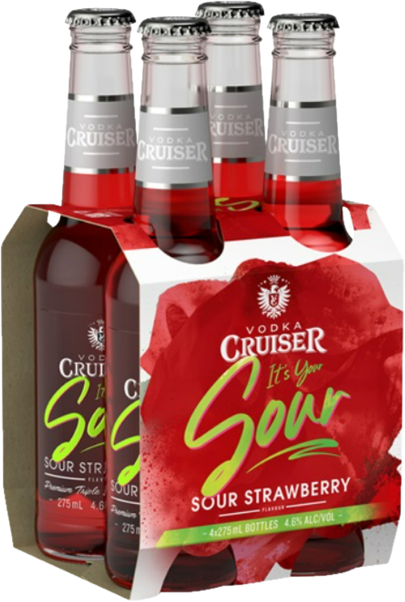 Vodka Cruiser Sour Strawberry Bottle 275ml First Choice Liquor