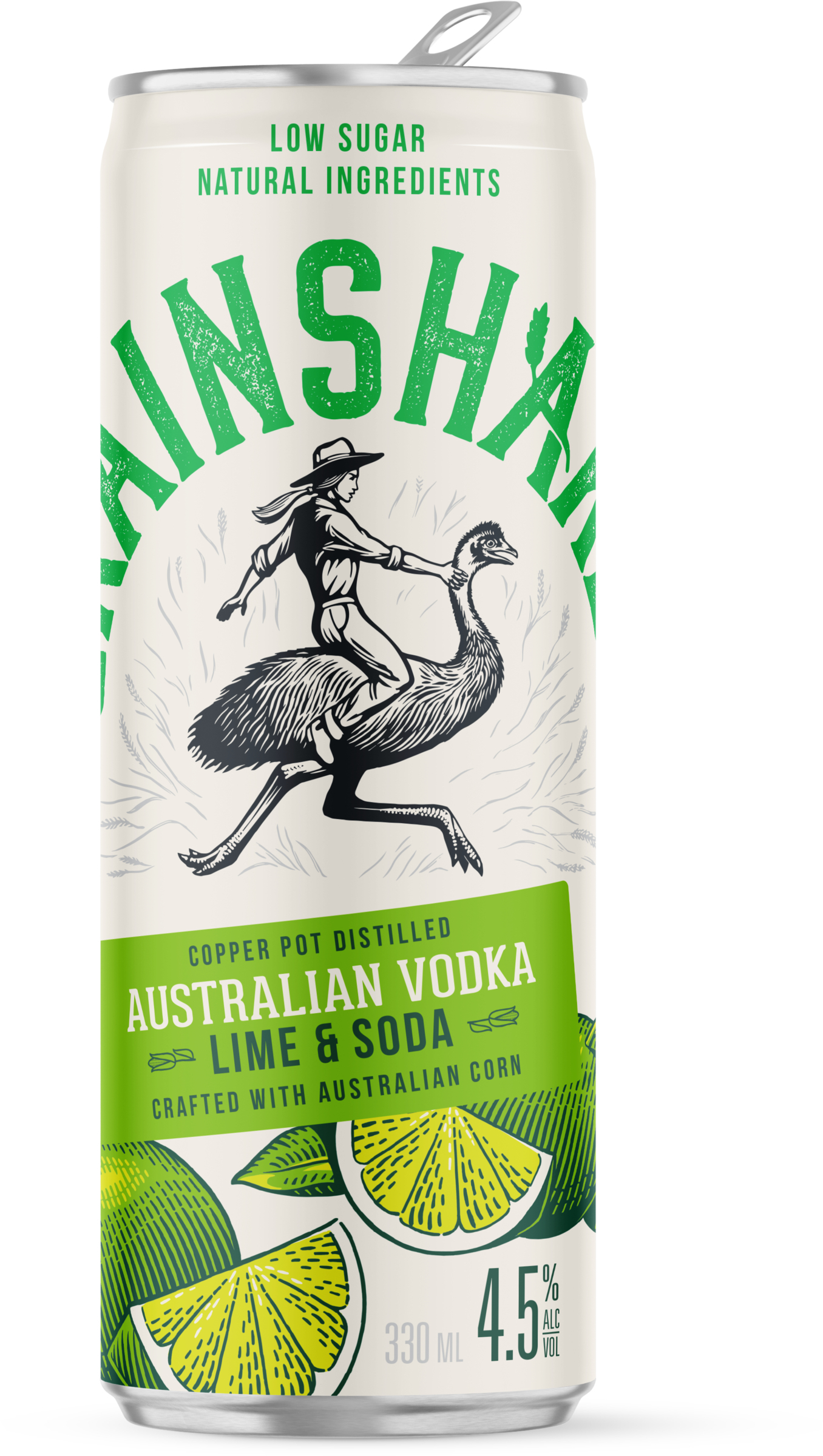 Grainshaker Vodka Lime & Soda Can 330ml Vintage Cellars