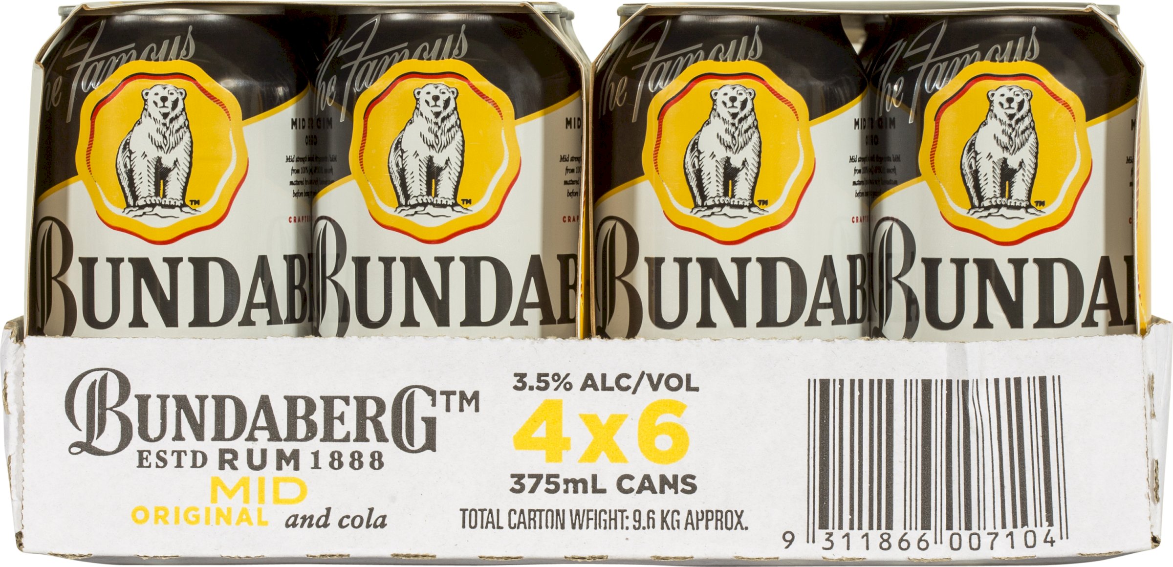 Bundaberg Rum & Cola Mid 3.5 375mL First Choice Liquor Market