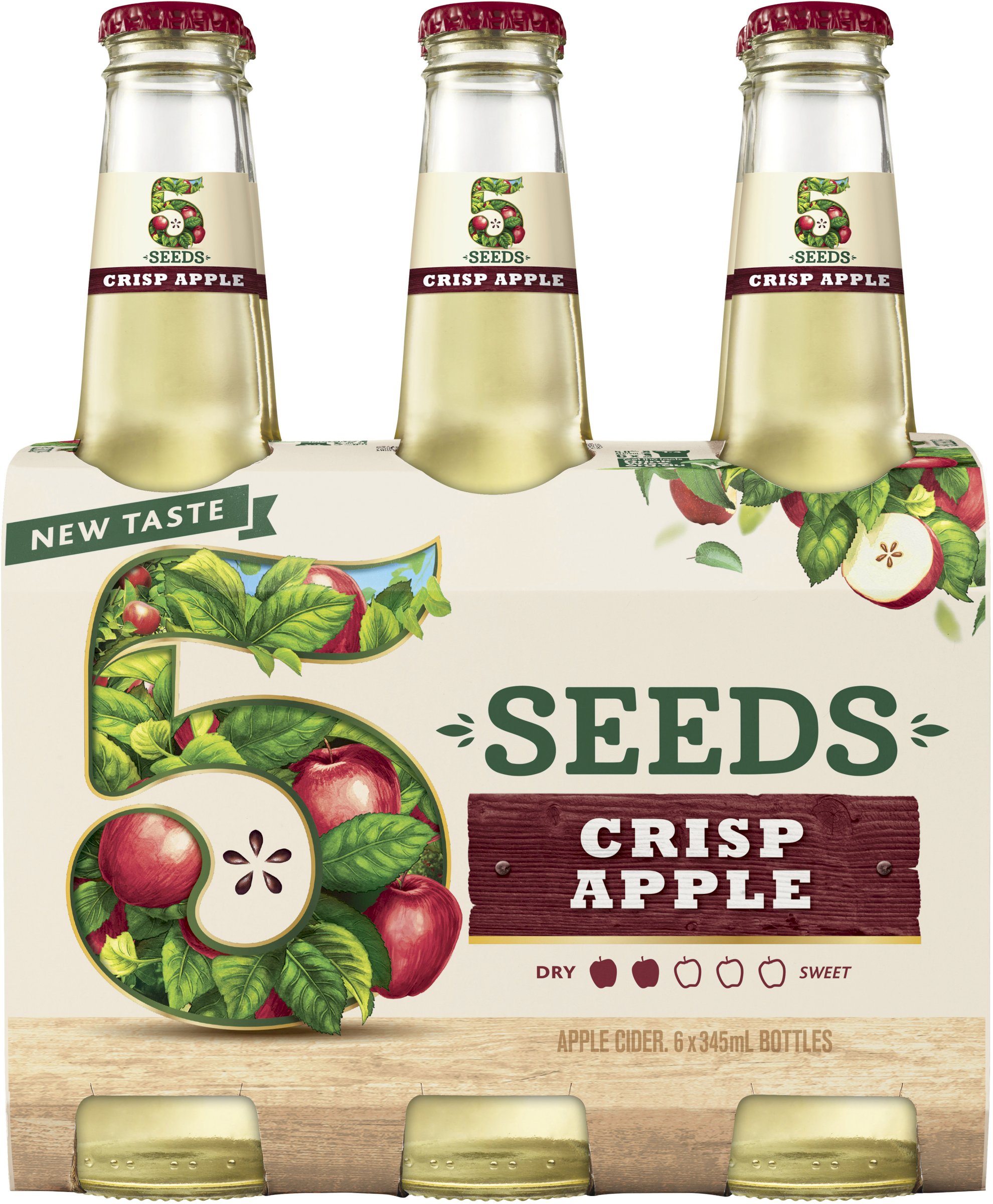 5 Seeds Crisp Apple Cider Bottle 345mL First Choice Liquor Market