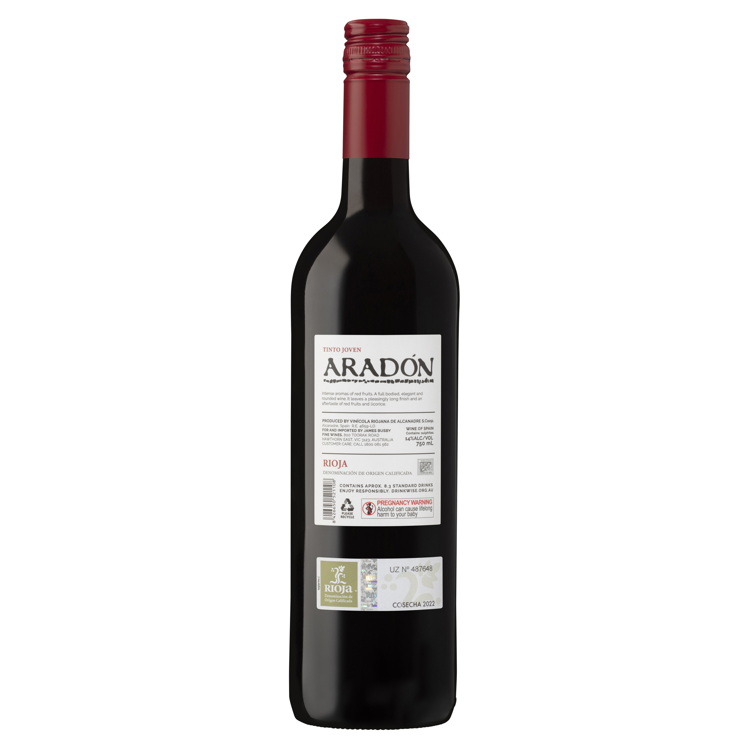 Aradon Rioja 750mL | Liquorland