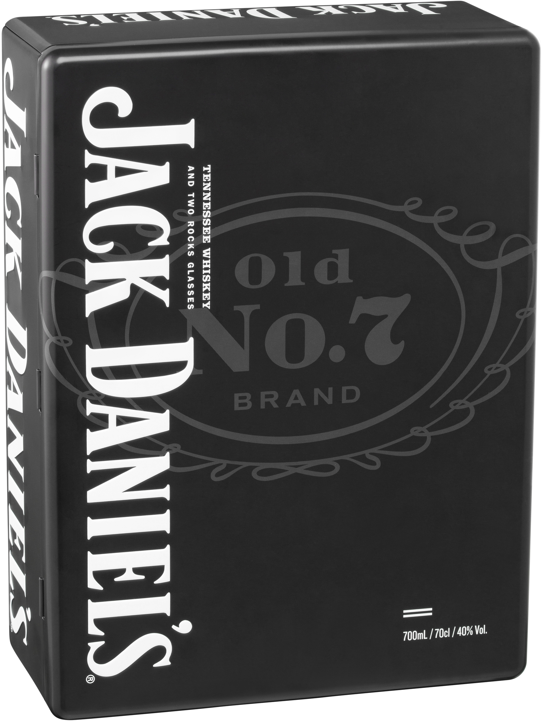 Jack Daniels 700mL Gift Tin & 2 Glass Pack Liquorland