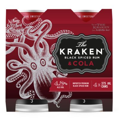 The Kraken Rum Cola Cans 375mL Pack 4 | undefined