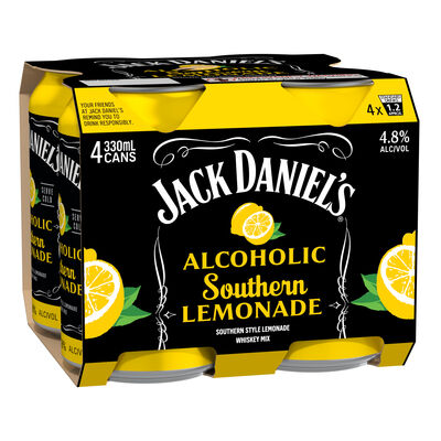 Jack Daniels Southern Lemonade Can 330mL Carton 24 | Liquorland