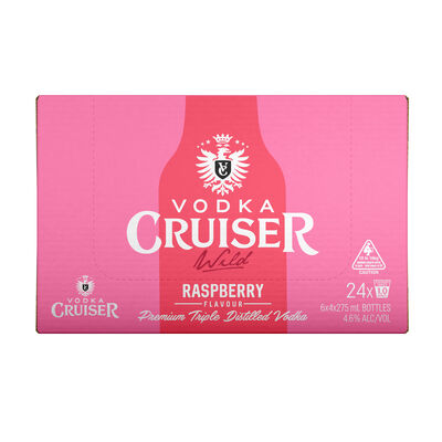 Vodka Cruiser Wild Raspberry 275mL Carton 24 | Liquorland