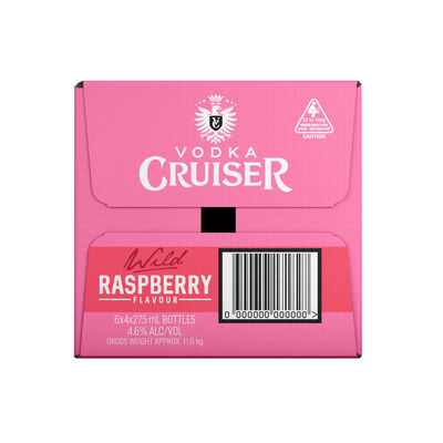 Vodka Cruiser Wild Raspberry 275mL Carton 24 | Liquorland