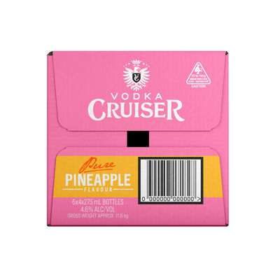 Vodka Cruiser Pure Pineapple 275mL Carton 24 | Liquorland