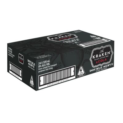 The Kraken Dark Serve 8 Can 320mL Carton 24 | Liquorland