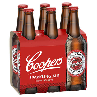 Coopers Sparkling Ale Bottle 375mL Pack 6 | Liquorland