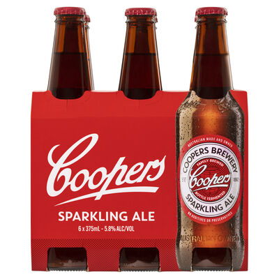 Coopers Sparkling Ale Bottle 375mL Pack 6 | Liquorland