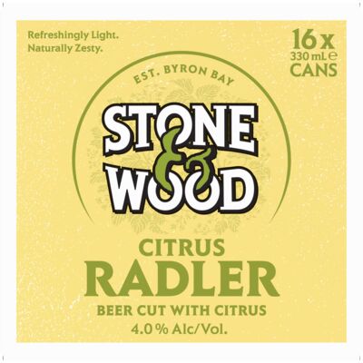 Stone Wood Citrus Radler Can 330mL Carton 16 | Liquorland