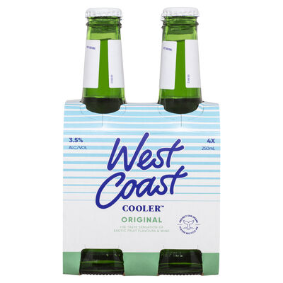 West Coast Cooler Bottles 250mL Pack 4 | Liquorland