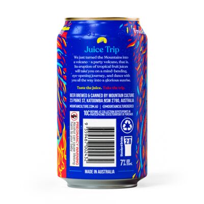 Mountain Culture Juice Trip Fruit Enhanced Hazy Can 355mL Each | Liquorland