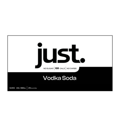 Just Vodka Soda Classic 4 Can 330mL Carton 24 | Liquorland