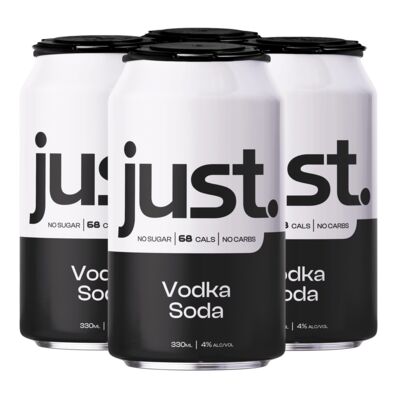 Just Vodka Soda Classic 4 Can 330mL Pack 4 | Liquorland