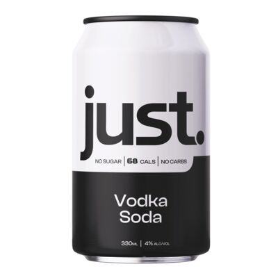 Just Vodka Soda Classic 4 Can 330mL Each | Liquorland