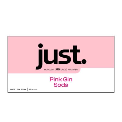 Just Pink Gin Soda Classic 4 Can 330mL Carton 24 | Liquorland