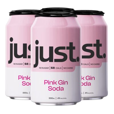 Just Pink Gin Soda Classic 4 Can 330mL Pack 4 | Liquorland